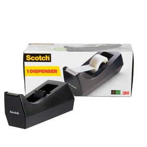 Scotch Desktop Tape Dispenser, Black, 2.7 in. x 2.7 in. x 6.4 in., 1 Tape Dispenser, Polystyrene (PS) Scotch Desktop Tape Dispenser, Black, 2.7 in. x 2.7 in. x 6.4 in., 1 Tape Dispenser, Polystyrene (PS)