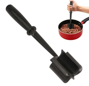 Meat Chopper, 5-Blade Curved Potato Masher & Hamburger Meat Smasher, Ground Beef Chopper, Premium Heat-Resistant Masher for Beef, Chicken and More Meat Chopper, 5-Blade Curved Potato Masher & Hamburger Meat Smasher, Ground Beef Chopper, Premium Heat-Resistant Masher for Beef, Chicken and More