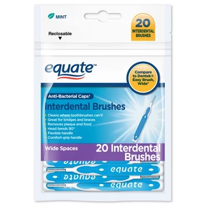 Equate Interdental Brushes, Mint, Wide, 20 Count Equate Interdental Brushes, Mint, Wide, 20 Count