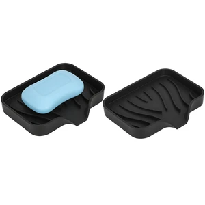 2-Pack Self-Draining Silicone Soap Dish - Anti-Slip Bar Soap Holder for Shower, Bathroom & Kitchen 2-Pack Self-Draining Silicone Soap Dish - Anti-Slip Bar Soap Holder for Shower, Bathroom & Kitchen