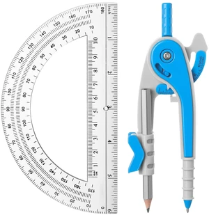 Eboot Student Geometry Math Set, Drawing Compass and 6 in, Blue Eboot Student Geometry Math Set, Drawing Compass and 6 in, Blue