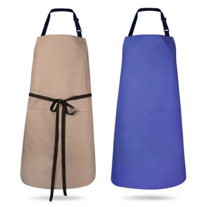 2 Pack Kitchen Aprons, Waterproof and Oil Resistant with 2 Pockets, Adjustable Neck Strap for Chef Apron 2 Pack Kitchen Aprons, Waterproof and Oil Resistant with 2 Pockets, Adjustable Neck Strap for Chef Apron