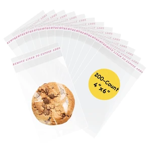 Yeaban 4"x6" Clear Self-Sealing Cellophane Bags,200-Count Yeaban 4"x6" Clear Self-Sealing Cellophane Bags,200-Count
