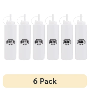 (6 pack) Expert Grill Plastic 14-Ounce Oil and Vinegar Dispensing Squeeze Bottle,8.8x 2.3 x 2.3 (6 pack) Expert Grill Plastic 14-Ounce Oil and Vinegar Dispensing Squeeze Bottle,8.8x 2.3 x 2.3