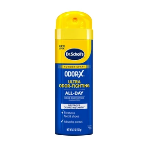 Dr. Scholl's Odor-X Odor-Fighting Spray-Powder, All-Day Odor Protection And Sweat Absorption, Odor-Fighting Spray Powder, Packaging May Vary Dr. Scholl's Odor-X Odor-Fighting Spray-Powder, All-Day Odor Protection And Sweat Absorption, Odor-Fighting Spray Powder, Packaging May Vary