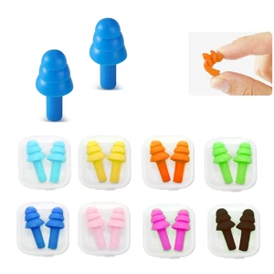 Silicone Earplugs for Swimming, Sleeping, Snoring, Work, Concerts - Noise Cancelling, Reusable Ear Protection, 8 Pairs Silicone Earplugs for Swimming, Sleeping, Snoring, Work, Concerts - Noise Cancelling, Reusable Ear Protection, 8 Pairs