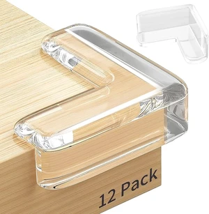 12 Pack Table Protectors, Corner Protector for Baby, Clear Furniture Corner Guards & Edge Safety Bumpers Cushion to Cover Sharp Furniture & Table Edges (12 Count (Pack of 1)) 12 Pack Table Protectors, Corner Protector for Baby, Clear Furniture Corner Guards & Edge Safety Bumpers Cushion to Cover Sharp Furniture & Table Edges (12 Count (Pack of 1))