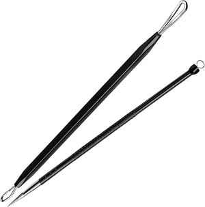 Teenitor Pimple Extractor Tool Comedone Extractor Acne Tool Blackhead Removal Tool 2-in-1 Pimple Popper Tool for Face and Nose Black Teenitor Pimple Extractor Tool Comedone Extractor Acne Tool Blackhead Removal Tool 2-in-1 Pimple Popper Tool for Face and Nose Black
