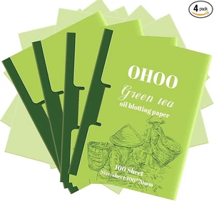 Face Oil Blotting Paper Facial Oil Absorbing Sheets for Oily Skin Face Wipes for Makeup Clean Green Tea 400 Count Face Oil Blotting Paper Facial Oil Absorbing Sheets for Oily Skin Face Wipes for Makeup Clean Green Tea 400 Count