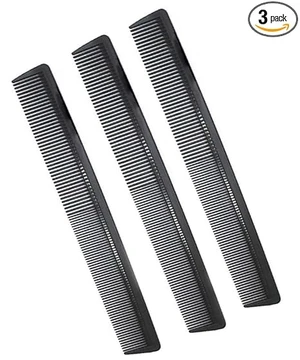 3 Pack Carbon Fiber Cutting Comb - Professional 8.15' Styling Comb for All Hair Types, Fine and Wide Tooth 3 Pack Carbon Fiber Cutting Comb - Professional 8.15' Styling Comb for All Hair Types, Fine and Wide Tooth