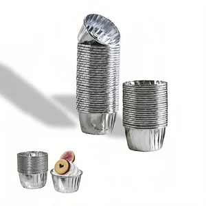 Aluminum Foil Muffin Cups 50 Pack - Disposable Baking Cups No Pan Needed, Oven Safe (428°F) for Cupcakes Muffins Ramekins, 3.5oz Silver Party Baking Cups, Easy Release (Standard Size 2.76 Top) Aluminum Foil Muffin Cups 50 Pack - Disposable Baking Cups No Pan Needed, Oven Safe (428°F) for Cupcakes Muffins Ramekins, 3.5oz Silver Party Baking Cups, Easy Release (Standard Size 2.76 Top)