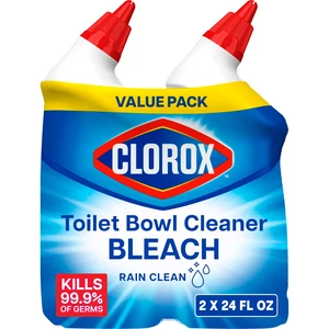 Clorox Toilet Bowl Cleaner with Bleach, Rain Clean, 24 fl. oz., 2 Pack Clorox Toilet Bowl Cleaner with Bleach, Rain Clean, 24 fl. oz., 2 Pack