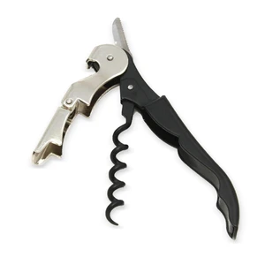 Chef Craft Select Waiters Corkscrew with Foil Cutter and Bottle Opener, 5 inches in Length, Stainless Steel/Black Chef Craft Select Waiters Corkscrew with Foil Cutter and Bottle Opener, 5 inches in Length, Stainless Steel/Black