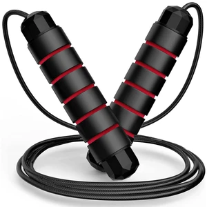 Jump Rope for Fitness, Adjustable Speed Jump Rope with Ball Bearings, Tangle-Free Skipping Rope for Women Men Kids, Durable Steel Cable with Soft Foam Handles for Cardio Workout, Weight Loss & Home Gy Jump Rope for Fitness, Adjustable Speed Jump Rope with Ball Bearings, Tangle-Free Skipping Rope for Women Men Kids, Durable Steel Cable with Soft Foam Handles for Cardio Workout, Weight Loss & Home Gy