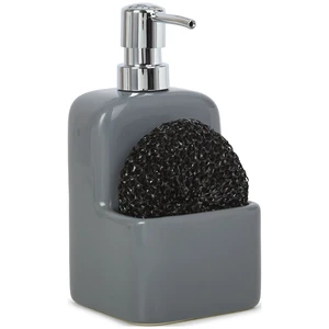 Mainstays Liquid Soap Pump with Sponge Caddy, Gray Ceramic, Single, Well Suited to Kitchen Organization and Accessibility Mainstays Liquid Soap Pump with Sponge Caddy, Gray Ceramic, Single, Well Suited to Kitchen Organization and Accessibility