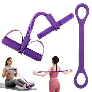 Fitness Resistance Bands- 6 Tube Pedal Ankle Puller with Handle & Tensile Rope for Exercise Sit Up Exercise Equipment Elastic Home Gym Equipment for Women Men Fitness Resistance Bands- 6 Tube Pedal Ankle Puller with Handle & Tensile Rope for Exercise Sit Up Exercise Equipment Elastic Home Gym Equipment for Women Men