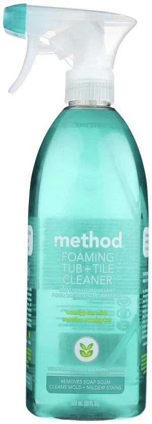 method Foaming Tub + Tile Cleaner, Eucalyptus Mint, 28 fl oz method Foaming Tub + Tile Cleaner, Eucalyptus Mint, 28 fl oz