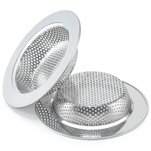 2 Pcs Sink Strainer Double-Layer Safe Design for Kitchen Sink Drain Basket 2 Pcs Sink Strainer Double-Layer Safe Design for Kitchen Sink Drain Basket