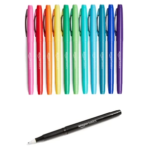 Amazon Basics Felt Tip Marker Pens, Assorted Colors, for Art Projects, Writing, Drawing, and Journaling, 12-Pack Amazon Basics Felt Tip Marker Pens, Assorted Colors, for Art Projects, Writing, Drawing, and Journaling, 12-Pack