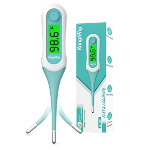 Digital Oral Thermometer for Adults Kids, 8Second Fast Reading Soft Flexible Tip Thermometer, 3Color Backlight Fever Alarm, Waterproof, Oral Rectal Underarm Use,with Storage Case Digital Oral Thermometer for Adults Kids, 8Second Fast Reading Soft Flexible Tip Thermometer, 3Color Backlight Fever Alarm, Waterproof, Oral Rectal Underarm Use,with Storage Case