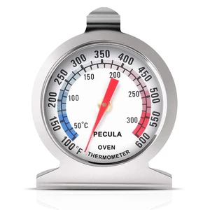 Stainless Steel Oven Thermometer 50-300°C/100-600°F, Analog Instant Read, Battery-Free Kitchen Cooking Thermometer, Hook & Stand Design Food Thermometer for Oven, Grill, Smoker, Fryer Stainless Steel Oven Thermometer 50-300°C/100-600°F, Analog Instant Read, Battery-Free Kitchen Cooking Thermometer, Hook & Stand Design Food Thermometer for Oven, Grill, Smoker, Fryer