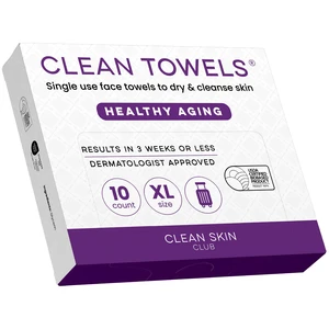 Clean Skin Club Healthy Aging Clean Towels® XL, Travel Pack, Smooths Fine Lines Wrinkles & Texture, Disposable Face Towels, Anti-Aging Dry Wipes, TSA-Approved Travel Essential (10 Count) Clean Skin Club Healthy Aging Clean Towels® XL, Travel Pack, Smooths Fine Lines Wrinkles & Texture, Disposable Face Towels, Anti-Aging Dry Wipes, TSA-Approved Travel Essential (10 Count)