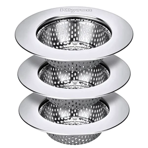 Kitchen Sink Drain Strainer 3-Pack, Food Catcher Drain Cover, 3.5" Fit Kitchen Sink Drain Strainer 3-Pack, Food Catcher Drain Cover, 3.5" Fit