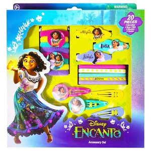 Luv Her Encanto Girls 20 Piece Accessory Set with 3 Barrettes, 4 Snap Hair Clips, 5 Elastics and 8 Terry Ponies - Ages 3+ Luv Her Encanto Girls 20 Piece Accessory Set with 3 Barrettes, 4 Snap Hair Clips, 5 Elastics and 8 Terry Ponies - Ages 3+