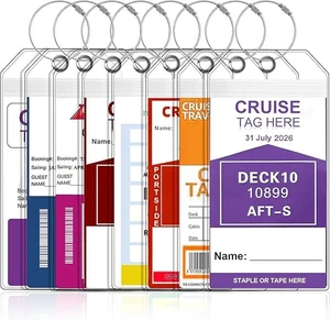 Cruise Luggage Tag Holder for 2025 Carnival, NCL, MSC Cruises, and Princess Ships Cruise Luggage Tag Holder for 2025 Carnival, NCL, MSC Cruises, and Princess Ships