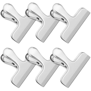 ANZNKU 6 Pack Chip Clips Bag Clips for Food Snack Kitchen Storage(Silver) ANZNKU 6 Pack Chip Clips Bag Clips for Food Snack Kitchen Storage(Silver)