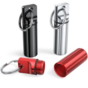 Small Portable Pill Box Keychain (3 Pack), Aluminium Alloy Mini Pill Organizer Case Container for Purse,Waterproof Metal Pill Holder Medicine Bottle for Outdoor Camping Travel(Black+Silver+Red) Small Portable Pill Box Keychain (3 Pack), Aluminium Alloy Mini Pill Organizer Case Container for Purse,Waterproof Metal Pill Holder Medicine Bottle for Outdoor Camping Travel(Black+Silver+Red)