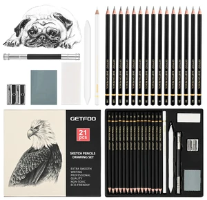 21pc Drawing Sketching Pencil Set Graphite 14B-5H & Charcoal Pencils 21pc Drawing Sketching Pencil Set Graphite 14B-5H & Charcoal Pencils