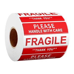 2" x 3" Fragile Stickers for Shipping and Moving Please Handle with Care Fragile Thank You Do Not Drop, Warning Stickers Fragile Labels, Permanent Adhesive(500 Labels, 1 Roll) 2" x 3" Fragile Stickers for Shipping and Moving Please Handle with Care Fragile Thank You Do Not Drop, Warning Stickers Fragile Labels, Permanent Adhesive(500 Labels, 1 Roll)