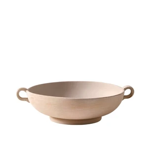 Better Homes & Gardens Distressed Low Stoneware Decorative Bowl, Taupe, 12 in x 9.75 in x 3.37 in Better Homes & Gardens Distressed Low Stoneware Decorative Bowl, Taupe, 12 in x 9.75 in x 3.37 in