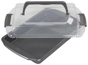 Wilton Premium Steel Non-Stick Oblong Cake Pan with Lid 13 x 9-inch Wilton Premium Steel Non-Stick Oblong Cake Pan with Lid 13 x 9-inch