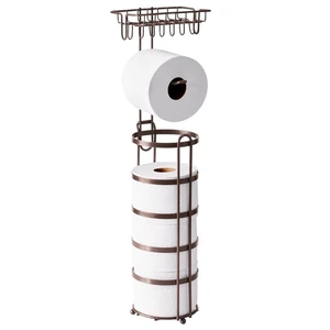 Better Homes & Gardens Bronze Flatwire Free-Standing Toilet Paper Holder with Reserve Better Homes & Gardens Bronze Flatwire Free-Standing Toilet Paper Holder with Reserve