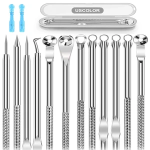 8-Piece Blackhead Remover Pimple Popper Kit, Professional Stainless Steel Comedone Extractor for Acne Blemish Removal 8-Piece Blackhead Remover Pimple Popper Kit, Professional Stainless Steel Comedone Extractor for Acne Blemish Removal
