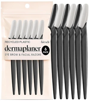 Kitsch Dermaplane Razor for Women Face Black, 6 pcs Kitsch Dermaplane Razor for Women Face Black, 6 pcs