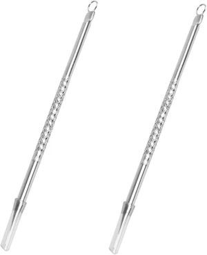 2Pcs Silver Blackhead Remover Tool Kit, Acne Blemish Needle Pimple Spot Extractor Pin, Blackhead Removal Skin Care Tools 2Pcs Silver Blackhead Remover Tool Kit, Acne Blemish Needle Pimple Spot Extractor Pin, Blackhead Removal Skin Care Tools