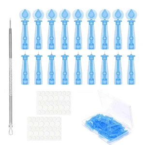50pcs Disposable Blackhead and Blemish Remover Tools, 72 Dots Pimple Stickers - Sterile Needles for Acne, Whitehead, Comedone 50pcs Disposable Blackhead and Blemish Remover Tools, 72 Dots Pimple Stickers - Sterile Needles for Acne, Whitehead, Comedone