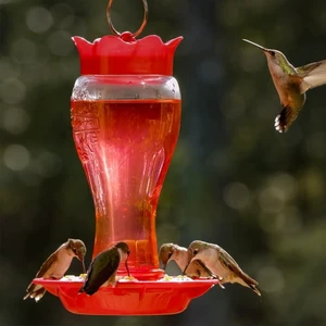 Pennington Glass Red Hummingbird Feeder, 16 oz Nectar Capacity Pennington Glass Red Hummingbird Feeder, 16 oz Nectar Capacity