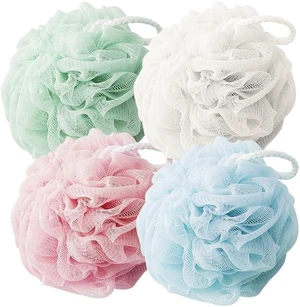 Shower Loofah Sponge for Men Women Loofah Exfoliating Body Scrubber 4 Color Mesh Shower Pouf Balls for Body Wash Shower Loofah Sponge for Men Women Loofah Exfoliating Body Scrubber 4 Color Mesh Shower Pouf Balls for Body Wash