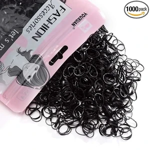 Youxuan 1000-Pack Elastic Hair Ties Non-slip Rubber Hair Bands for Girls, Black Youxuan 1000-Pack Elastic Hair Ties Non-slip Rubber Hair Bands for Girls, Black