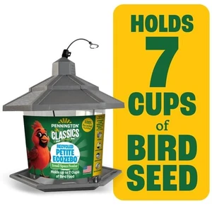 Pennington Earth Smart, Gray Plastic, Hopper Wild Bird Feeder, 2.5 lb. Capacity Pennington Earth Smart, Gray Plastic, Hopper Wild Bird Feeder, 2.5 lb. Capacity