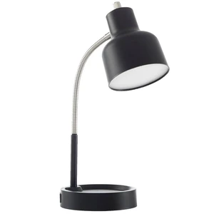 Mainstays LED Desk Lamp with Catch-All Base & AC Outlet, Matte Black Mainstays LED Desk Lamp with Catch-All Base & AC Outlet, Matte Black