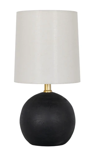 Mainstays 12.5 in Mini Black Ball Table Lamp with White Fabric Shade Mainstays 12.5 in Mini Black Ball Table Lamp with White Fabric Shade