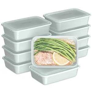 Bentgo Prep - 20-Piece 1-Compartment Reusable Meal Prep Containers with Lids, PFAS & BPA Free Materials, Durable, Microwave, Freezer, & Dishwasher Bentgo Prep - 20-Piece 1-Compartment Reusable Meal Prep Containers with Lids, PFAS & BPA Free Materials, Durable, Microwave, Freezer, & Dishwasher