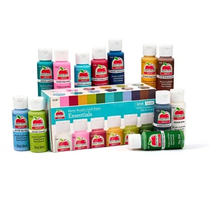 Apple Barrel Acrylic Craft Paint, Matte Finish, Essentials, 2 fl oz, 12 Piece Apple Barrel Acrylic Craft Paint, Matte Finish, Essentials, 2 fl oz, 12 Piece