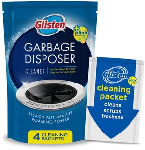 Glisten Garbage Disposer Cleaner, Lemon Scent Odor Eliminator, 4 Packets Glisten Garbage Disposer Cleaner, Lemon Scent Odor Eliminator, 4 Packets