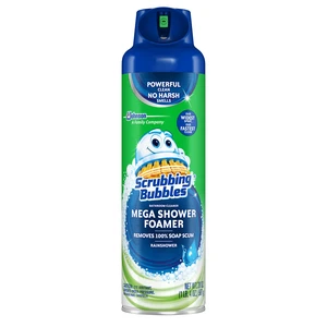 Scrubbing Bubbles Mega Bathroom and Shower Foamer Aerosol, Rainshower Scent, 20oz Scrubbing Bubbles Mega Bathroom and Shower Foamer Aerosol, Rainshower Scent, 20oz